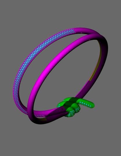 59mm Pave Knot Bracelet CAD