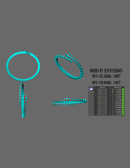 Tri Angular Wrap Bracelet CAD