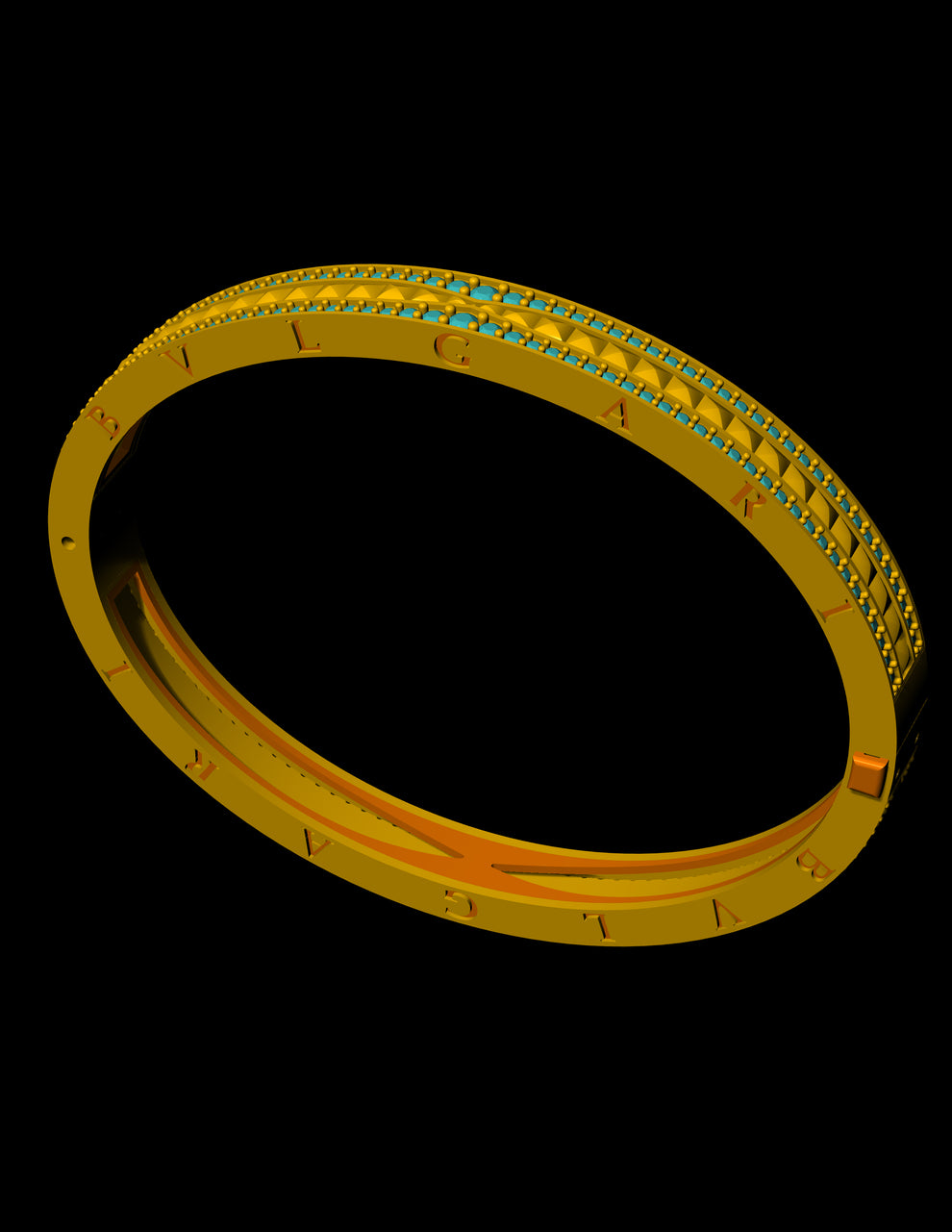 B.Zero1-Inspired Diamond Bracelet CAD Design Original Lock Mechanism ...