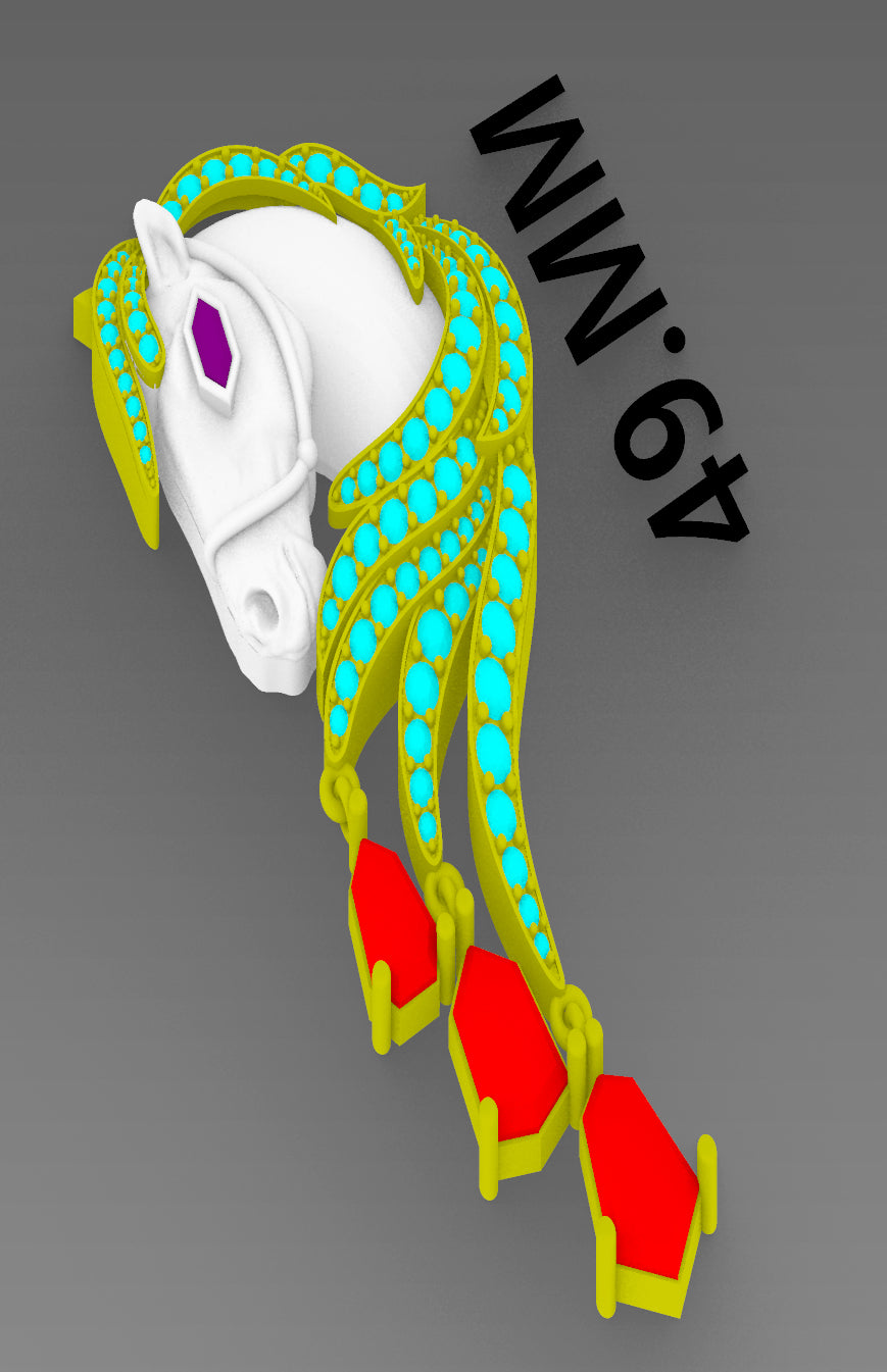 Pure Form Horse pendent CAD
