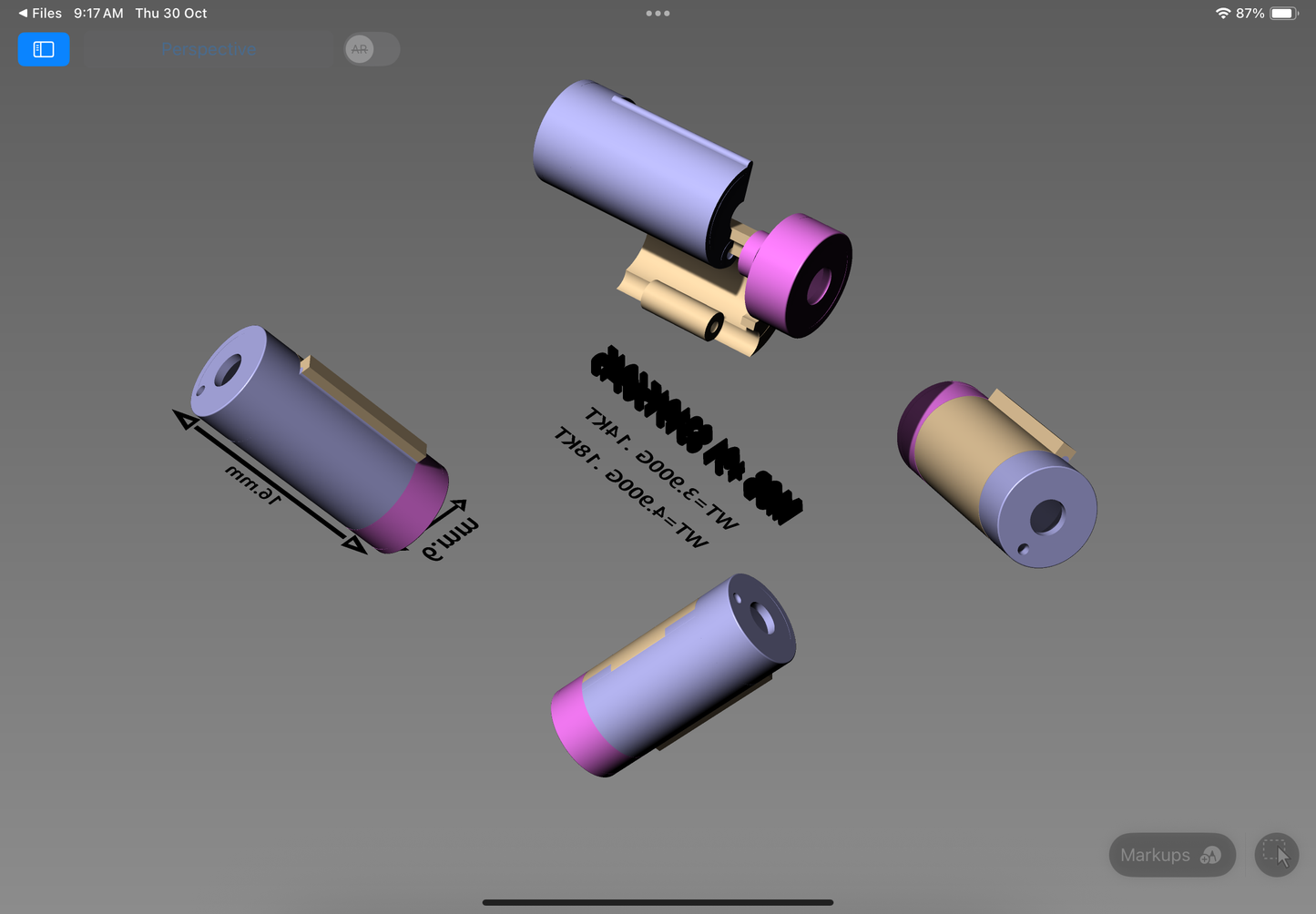 Cylinder Lock CAD Design | Two-Tone Functional Jewelry Lock Model