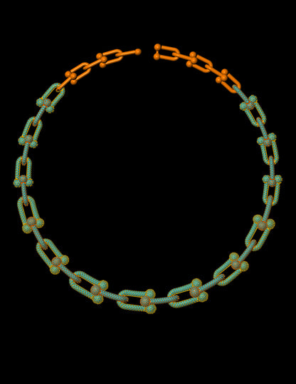 Tiffany Inspired Hardware Necklace CAD Bold Link Design