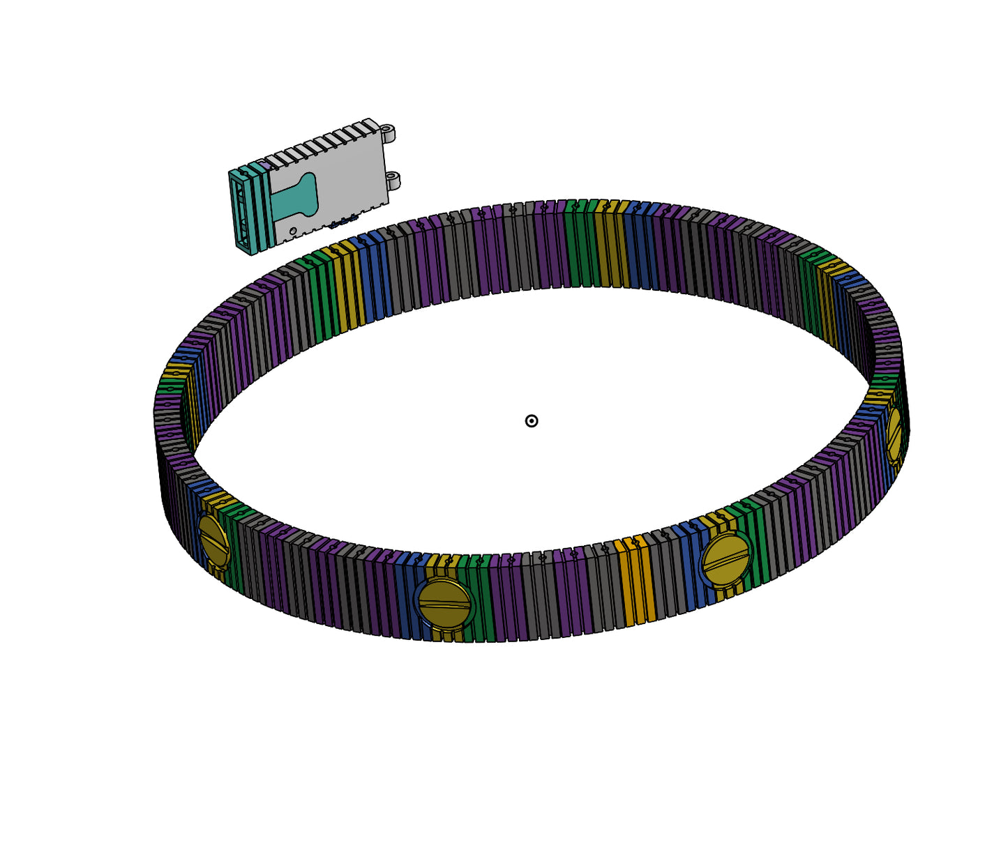 Flexible Love Inspired Bracelet CAD Design Cartier Style Lock Mechanism