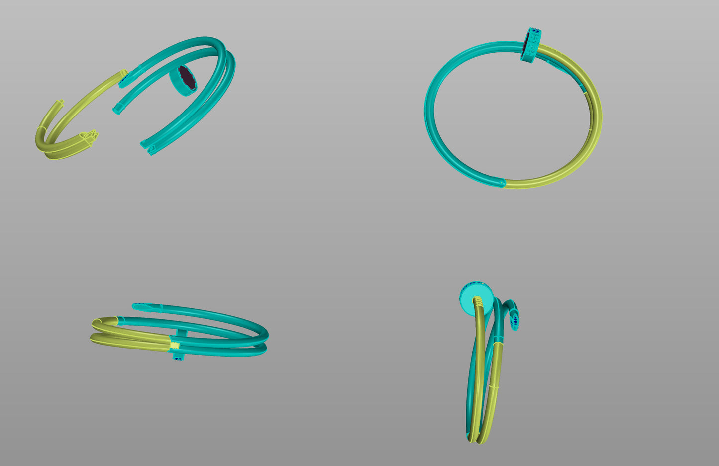 Twisted Nail Luxe Bangle CAD