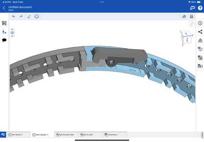 Jali bracelet with spring lock CAD file 3DM file STL file