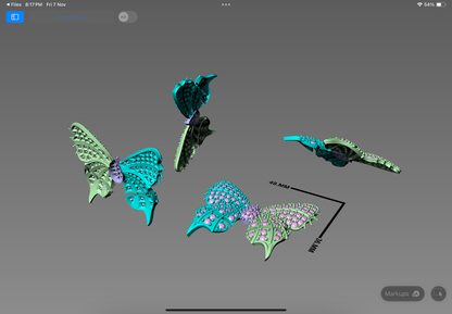 Wings of Grace Butterfly Pendant – Designer CAD Model