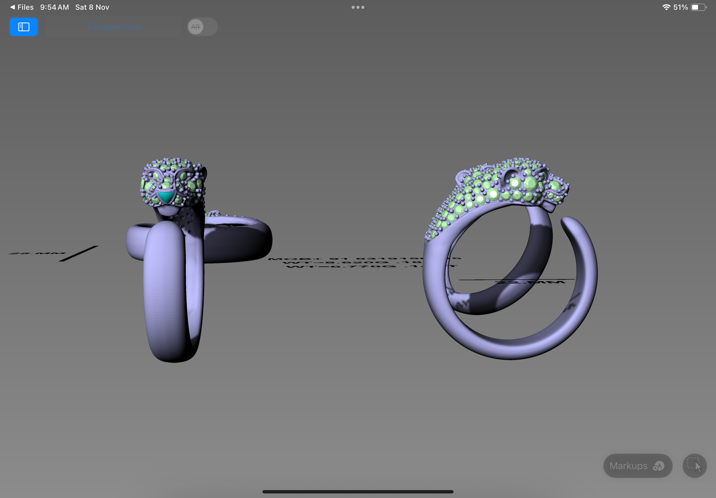 Panther Majesty Ring – design CAD Model