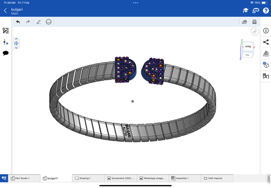 Bulgari serpenti bracelet CAD file 3DM file 3D model