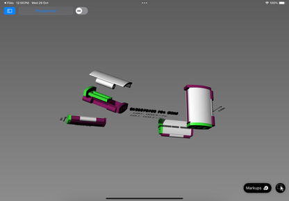 Rectangular Jewelry Clasp CAD Design | 18kt & 14kt Gold Lock Mechanism