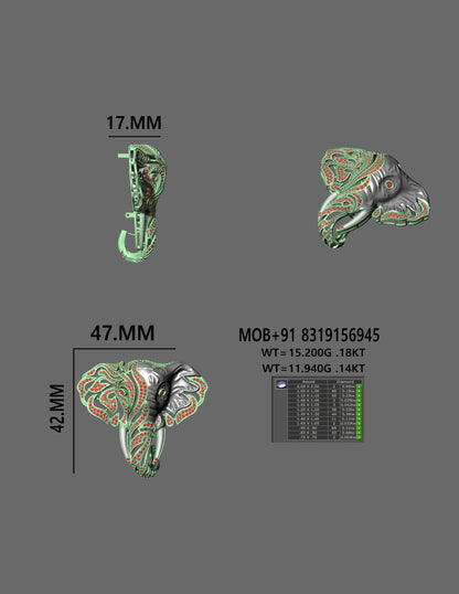 Elephant Earthline Pendant