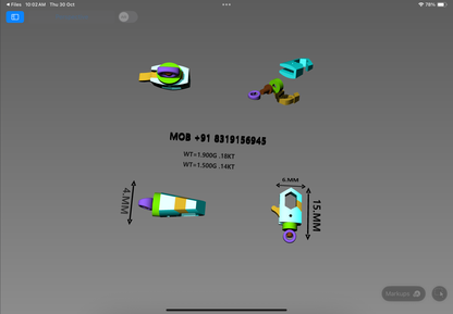 Hexagonal Jewelry Lock CAD Design | Compact & Functional Connector Model