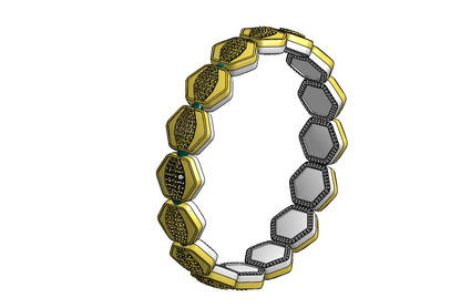Two face changing spring bracelet cat file 3DM file STL file