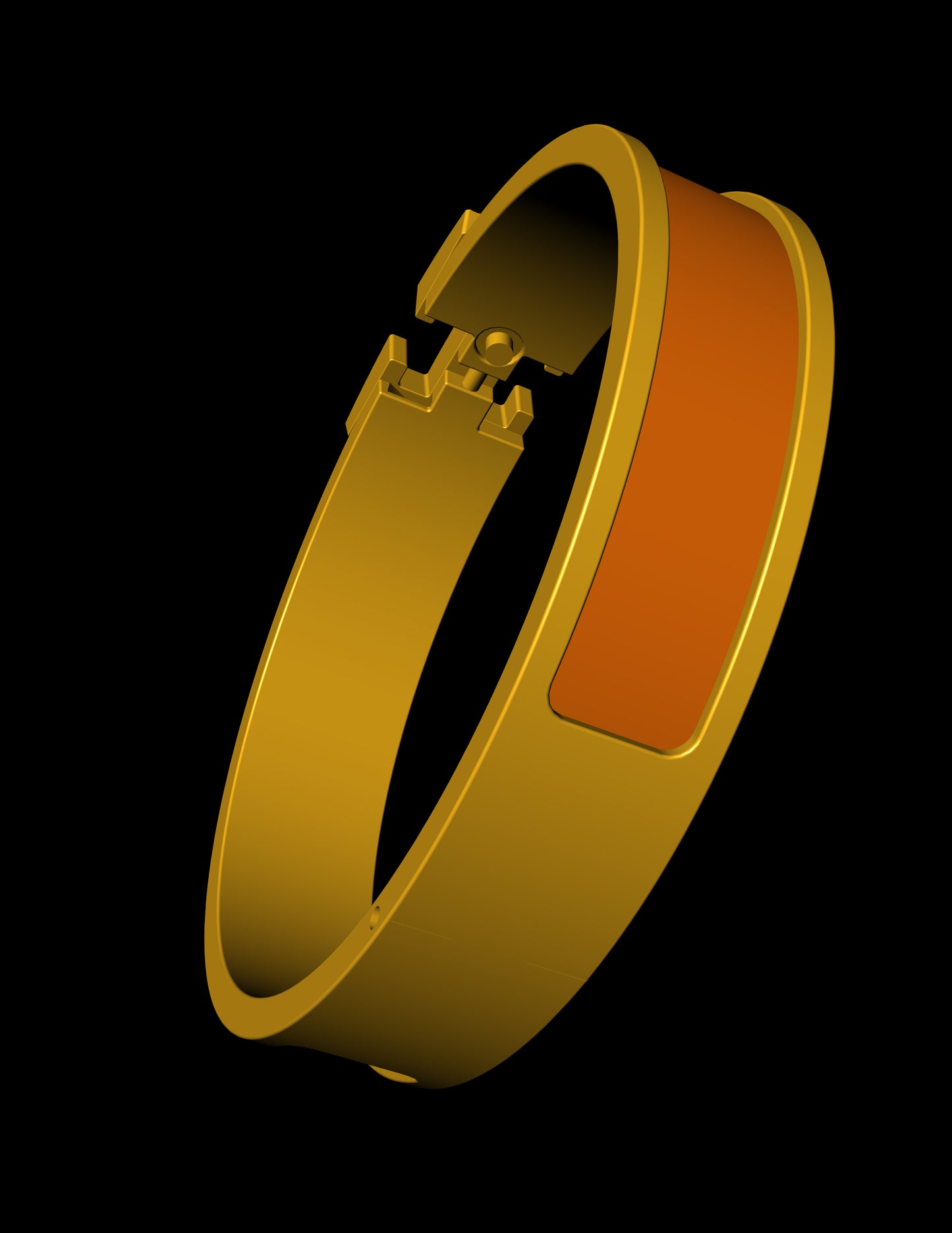Hermes Inspired H Diamond Bangle CAD File Luxury Monogram Bracelet Design