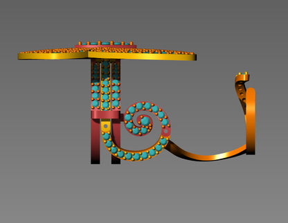 Butterfly Motif Kinetic Ring Movable Wings CAD Design 3D Model Files