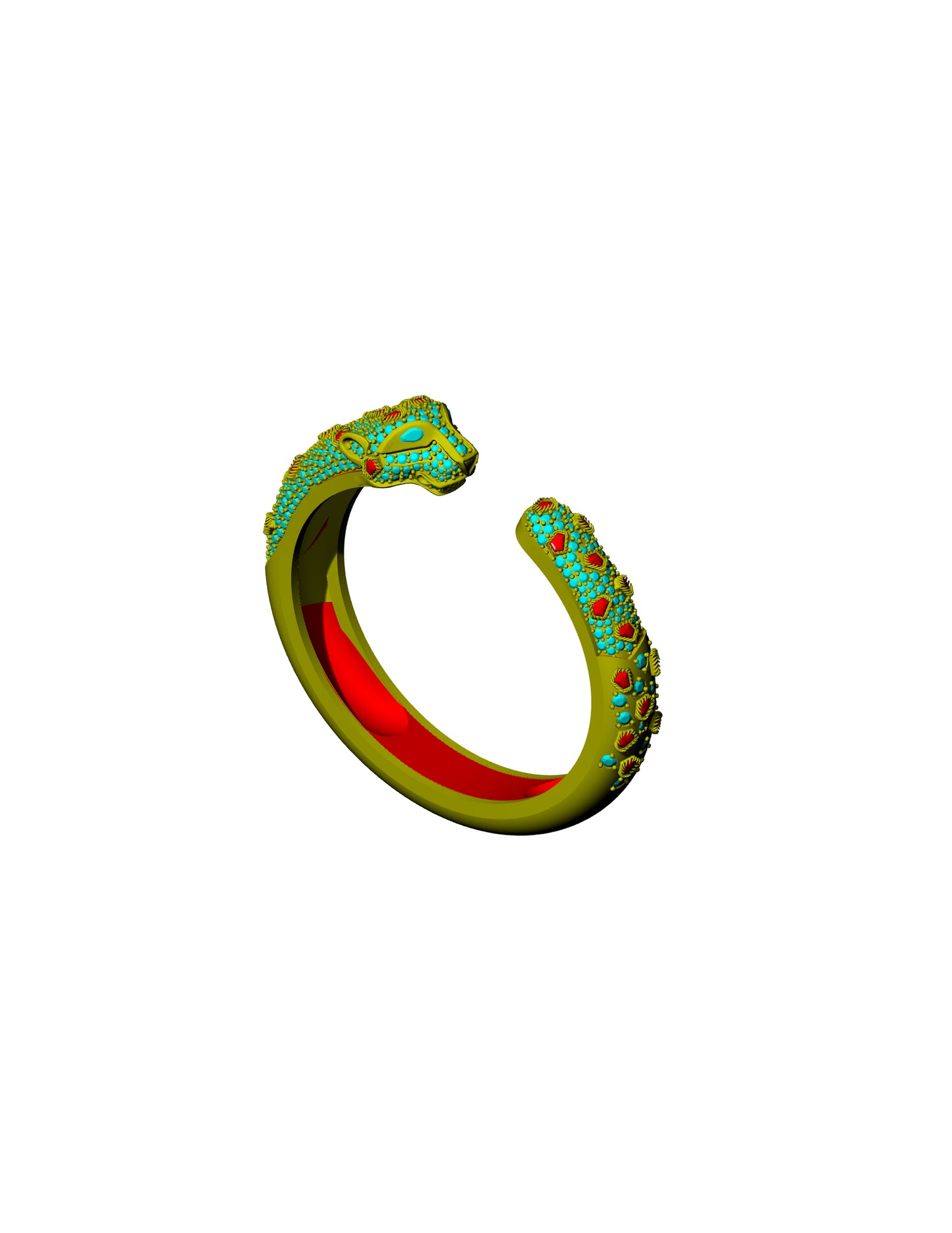 Panther Head Openable Diamond Bangle CAD FILE