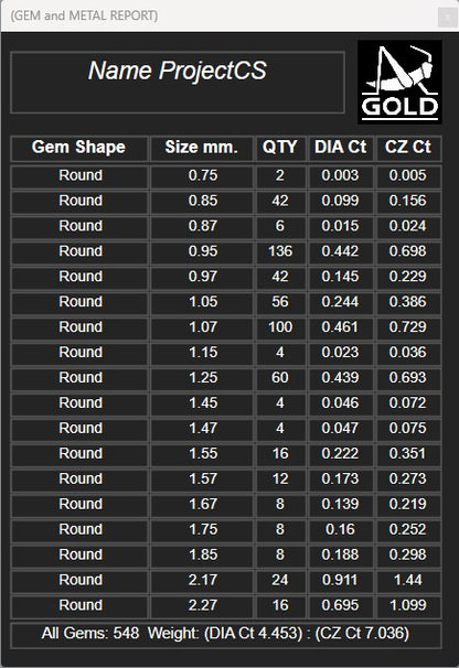 Custom Stone Set Watch CAD FILE