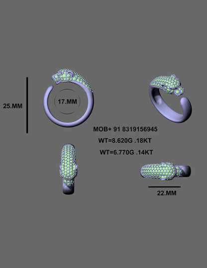 Panther Majesty Ring – design CAD Model