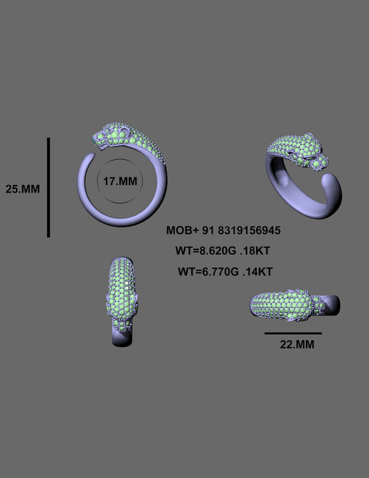 Panther Majesty Ring – design CAD Model