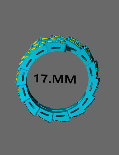 Crystal Ridge Diamond Ring CAD
