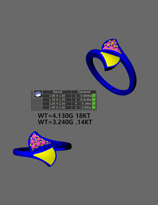 Leaf Whisper Diamond Ring”