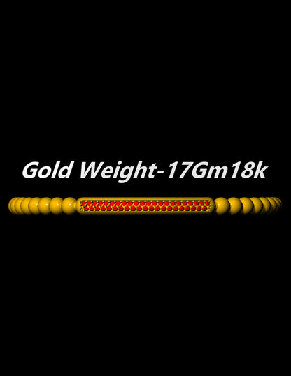 Stretchable Gold Bead Bracelet with Diamond Bar CAD file 3dm
