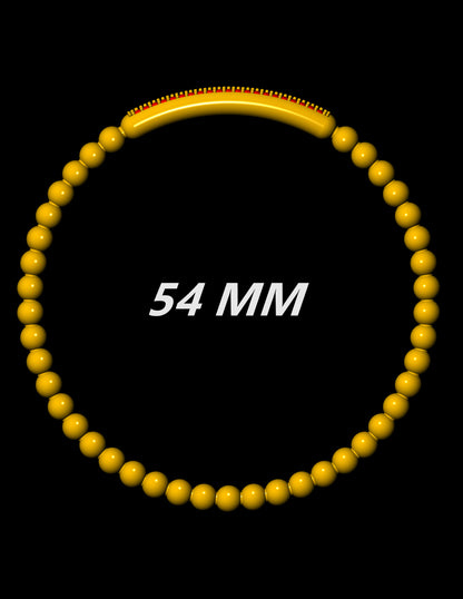 Stretchable Gold Bead Bracelet with Diamond Bar CAD file 3dm