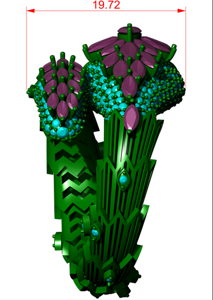 Snake Design Marquise Diamond  Ring CAD FILE