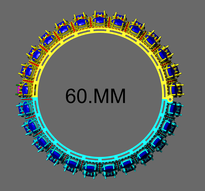 Lock mechanism oval Stone Wide Bangle CAD FILE