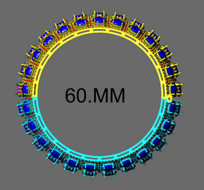 Lock mechanism oval Stone Wide Bangle CAD FILE