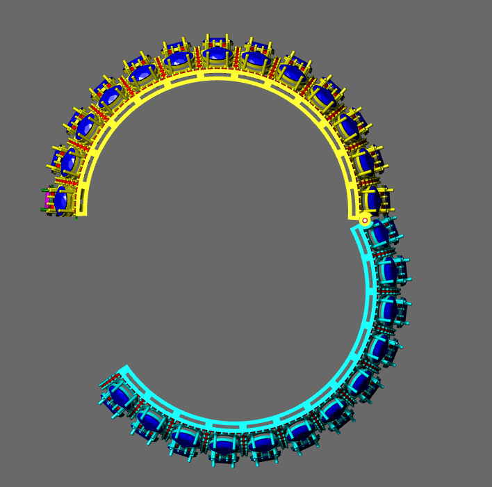 Lock mechanism oval Stone Wide Bangle CAD FILE
