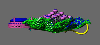 Diamond Leaf Brooch Pendant CAD FILE