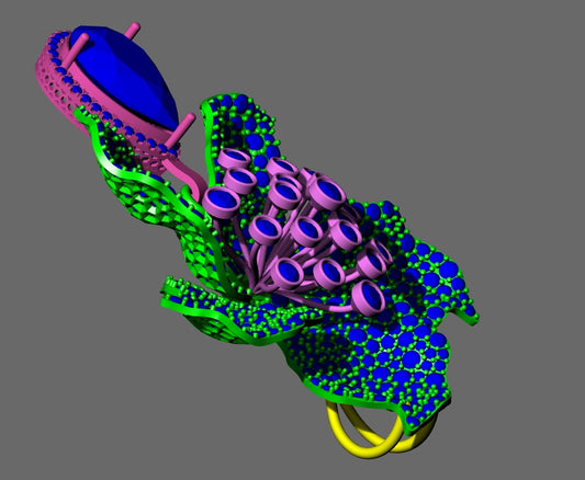 Diamond Leaf Brooch Pendant CAD FILE