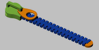 Gold Zipper Design CAD FILE