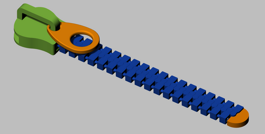 Gold Zipper Design CAD FILE