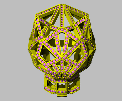 Panther Head daimond set Ring for Men CAD FILE