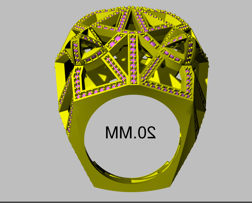 Panther Head daimond set Ring for Men CAD FILE