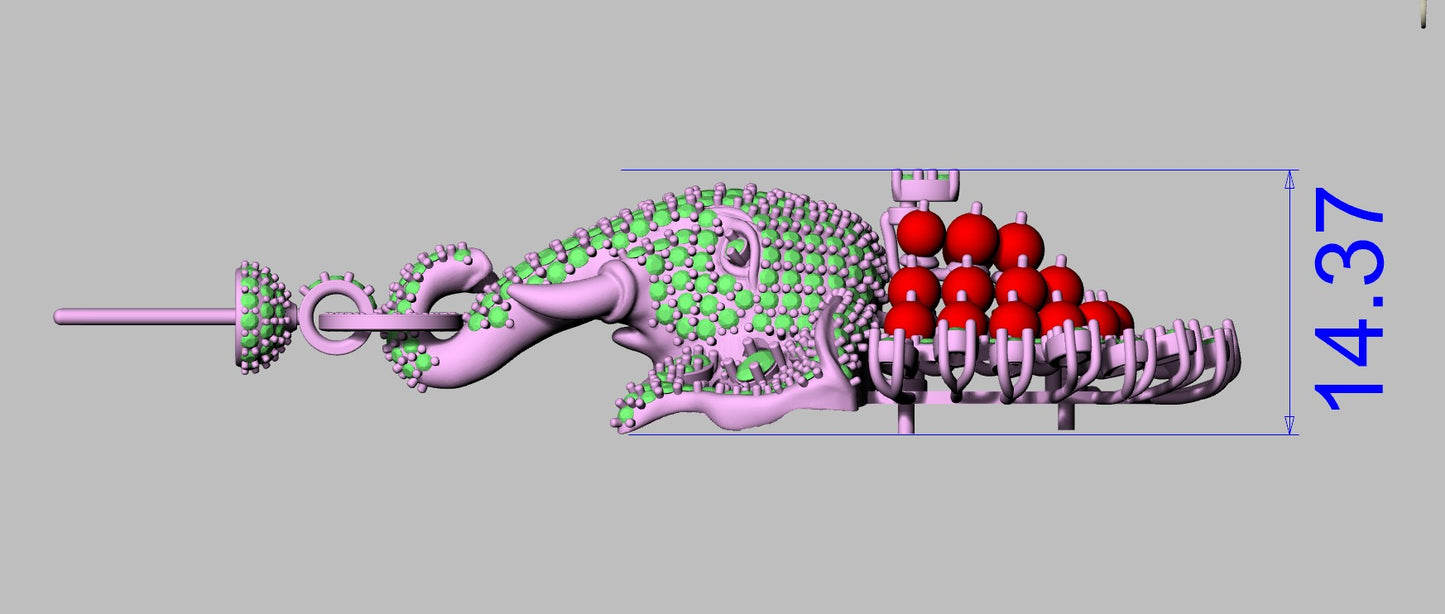 Elephant Temple Pendant CAD FILE