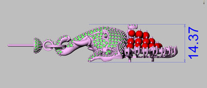 Elephant Temple Pendant CAD FILE