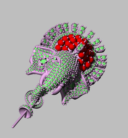 Elephant Temple Pendant CAD FILE
