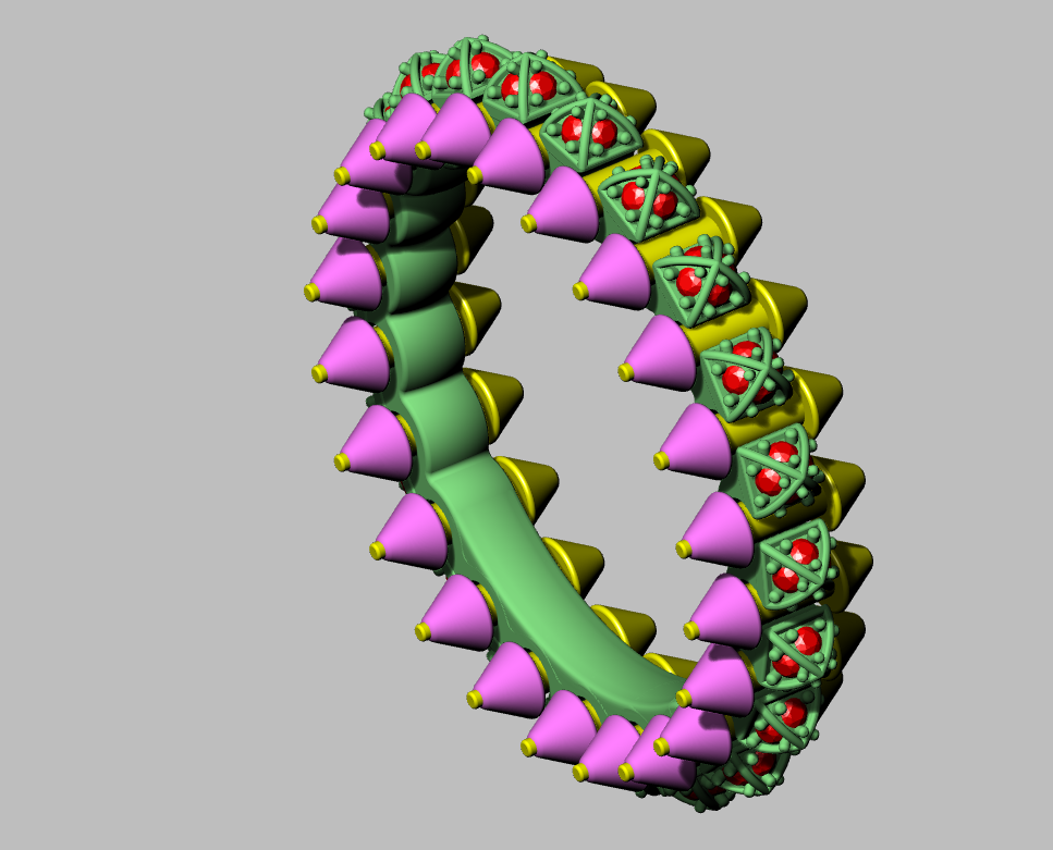 Micro daimond Set Ring  CAD FILE