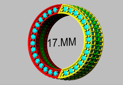 Diamond set mechanism pendent+ring CAD FILE