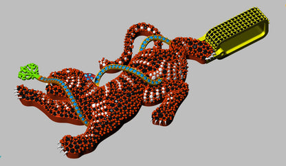 Diamond Panther Pendant  Micro Pave Stone CAD FILE