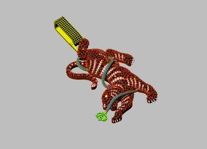 Diamond Panther Pendant  Micro Pave Stone CAD FILE