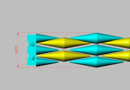 Lock square link Bracelet CAD FILE