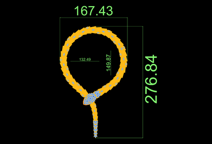 Snake Collar Necklace with Mixed Shape Diamond Setting CAD FILE