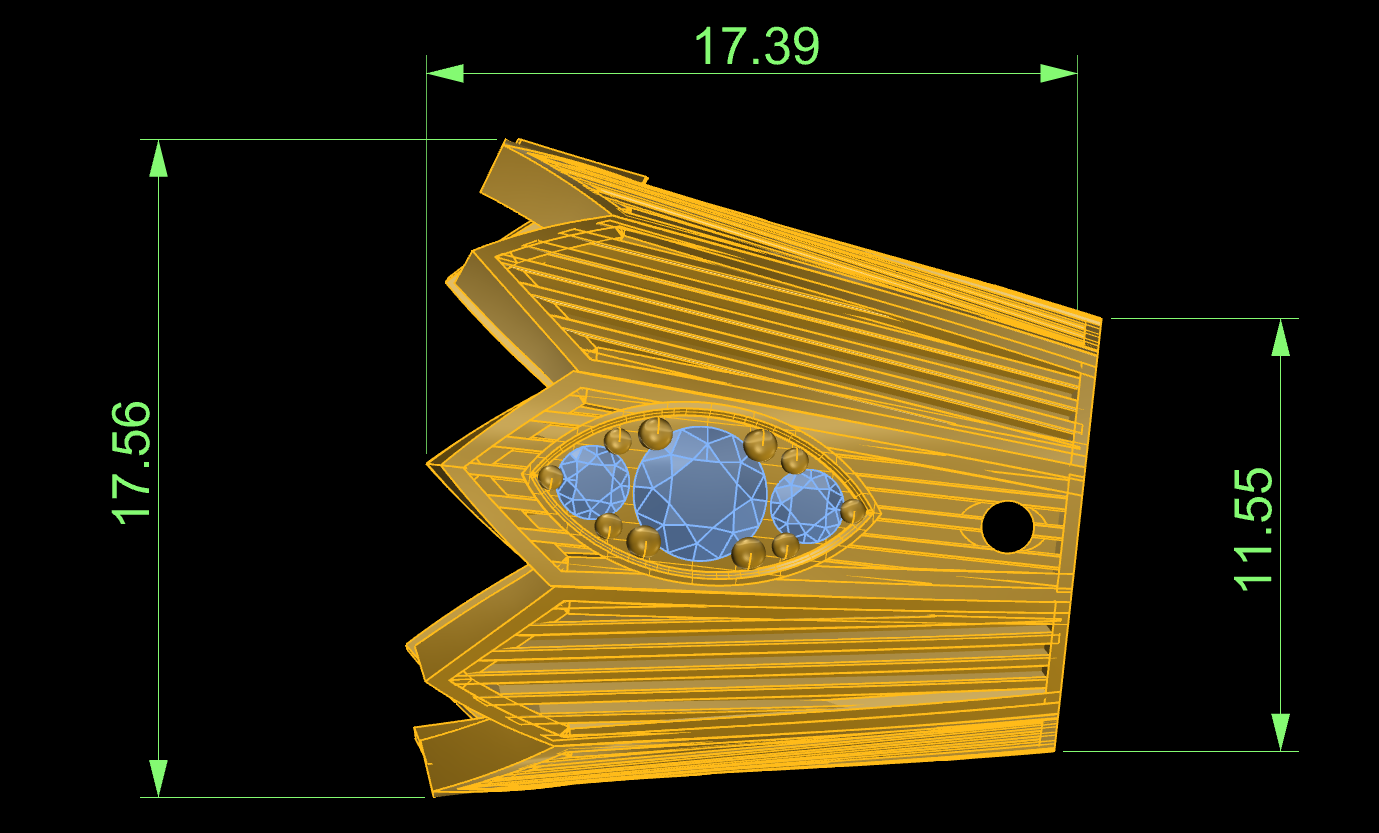 Snake Collar Necklace with Mixed Shape Diamond Setting CAD FILE