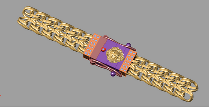 Lion Head lock Mechanism Bracelet  CAD FILE