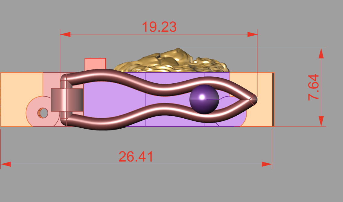 Lion Head lock Mechanism Bracelet  CAD FILE