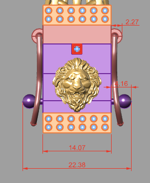 Lion Head lock Mechanism Bracelet  CAD FILE