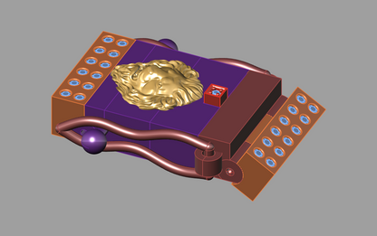 Lion Head lock Mechanism Bracelet  CAD FILE